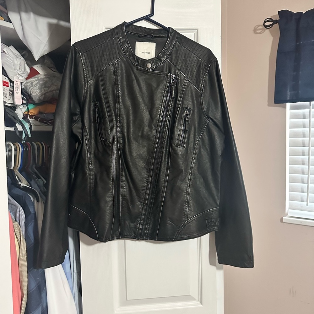 Maurice’s Black leather like Jacket